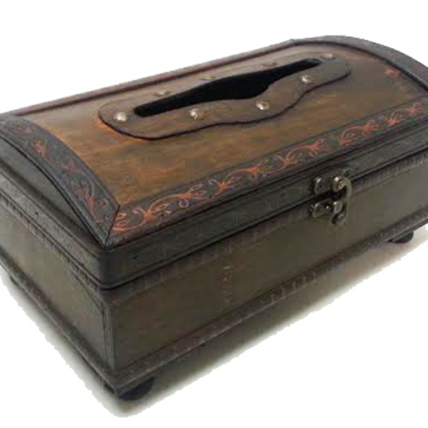 DARK BROWN TISSUE BOX - Laberge Engraving & Gifts
